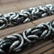 316L Stainless Steel Silver and Black Bracelet - TB88