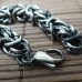 316L Stainless Steel Silver and Black Bracelet - TB88