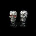 316L Stainless Steel Earrings with Red CZ - EA0011