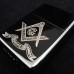 Masonic Freemason Black Mirror Windproof Lighter - LG2044