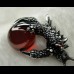 Dragon Hand Pendant with Austria Red Crystal  - TP32