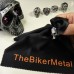 Skull Ring For Motor Biker with Black CZ - TR74